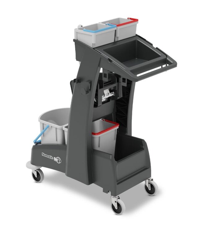 Schoonmaakwagen ReFlo MULTI-Matic MM3 | Met 4 emmers en pers