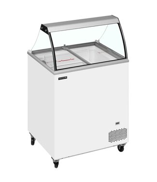 Tefcold Schepijsvitrine IC201SC+SO | Voor 4 bakken | Statisch | (H)125x(B)72x(D)63cm