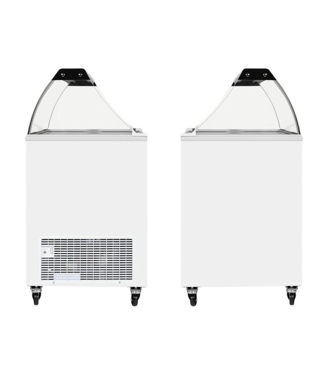 Schepijsvitrine IC201SC+SO | Voor 4 bakken | Statisch | (H)125x(B)72x(D)63cm