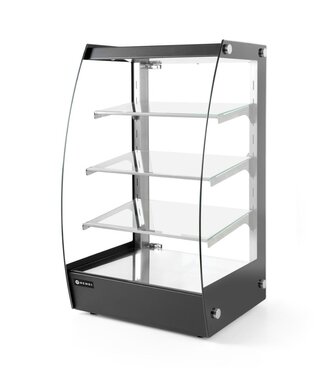 Hendi Buffetvitrine | 3 Glazen schappen | 75L | Opzetmodel | (H)71,6x(B)41,5x(D)39cm