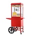 Popcornmachine met kar | Rood