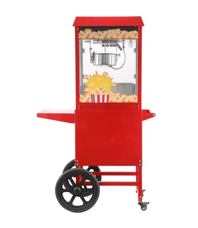 Popcornmachine met kar | Rood