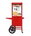 Popcornmachine met kar | Rood