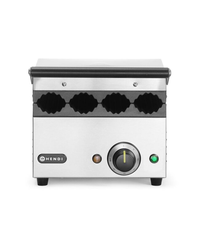 Contactgrill voor hotdogs & wraps | 4 Broodjes | Geribbeld | 1,8kW