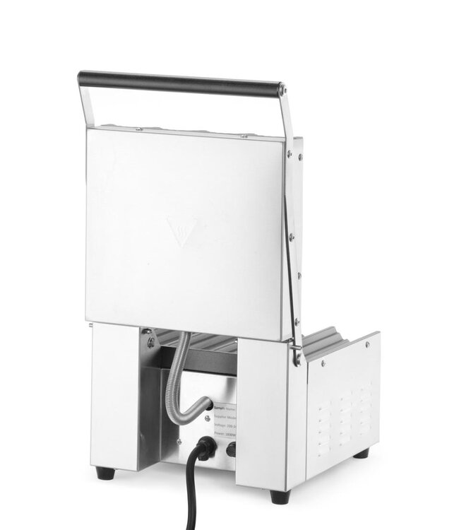 Contactgrill voor hotdogs & wraps | 4 Broodjes | Geribbeld | 1,8kW