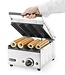 Contactgrill voor hotdogs & wraps | 4 Broodjes | Geribbeld | 1,8kW