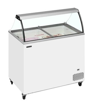Tefcold Schepijsvitrine IC301SC+SO | Voor 7 bakken | Statisch | (H)125x(B)101x(D)63cm