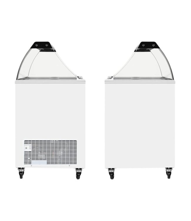 Schepijsvitrine IC301SC+SO | Voor 7 bakken | Statisch | (H)125x(B)101x(D)63cm