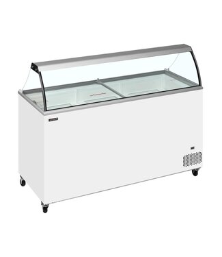 Tefcold Schepijsvitrine IC501SC+SO | Voor 12 bakken | Statisch | (H)125x(B)155x(D)63cm