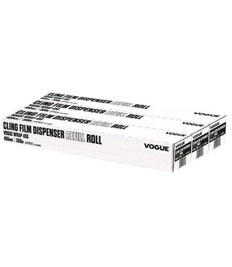 Vogue Vershoudfolie voor Foliedispenser Vogue Wrap 450 | 45 cm x 300 meter | 3 Rollen