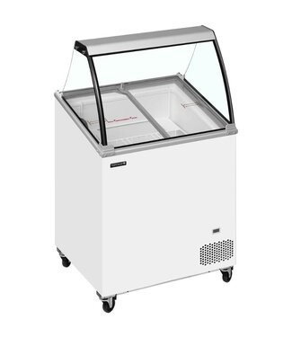Tefcold Schepijsvitrine IC201SCE+SO | Voor 4x 5L bakken | Statisch | (H)129,5x(B)72x(D)61,5cm