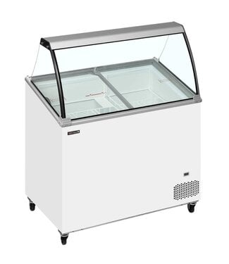 Tefcold Schepijsvitrine IC302SCE-SO | Voor 7x 5L bakken | Statisch | (H)129,5x(B)101x(D)61,5cm