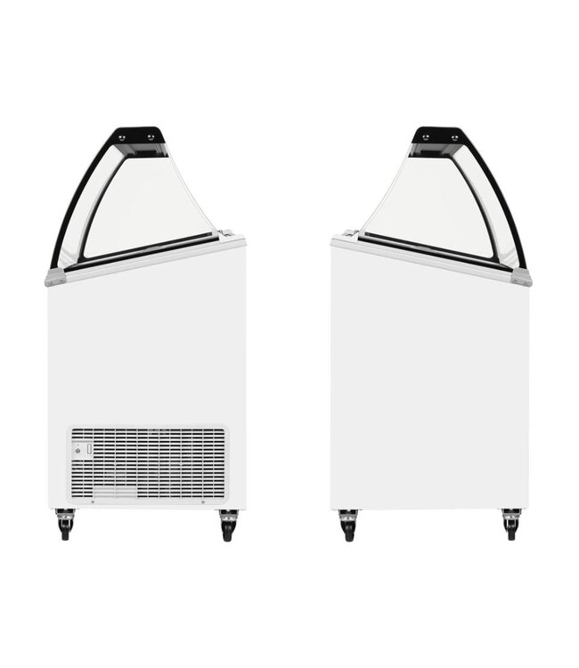 Schepijsvitrine IC501SCE+SO | Voor 11x 5L bakken | Statisch | (H)129,6x(B)155,4x(D)62cm