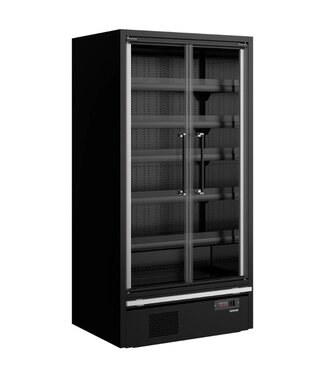 Tefcold Wandkoeling Galaxy+ GP10FGD Maxi Black | 1300L | 2 Glazen deuren | Zwart | (H)204x(B)101,8x(D)88cm