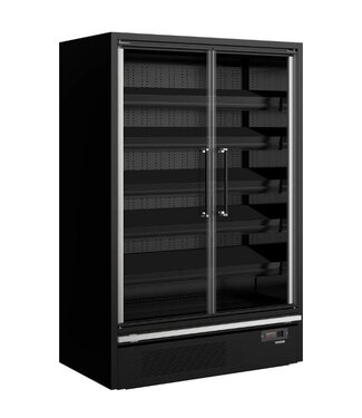 Tefcold Wandkoeling Galaxy+ GP14FGD Maxi Black | 1732L | 2 Glazen deuren | Zwart | (H)204x(B)133x(D)88cm