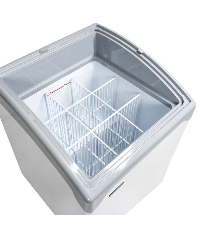 Vrieskist NIC101SCEB | 130L | -24 tot -14 graden | Glazen schuifdeksel