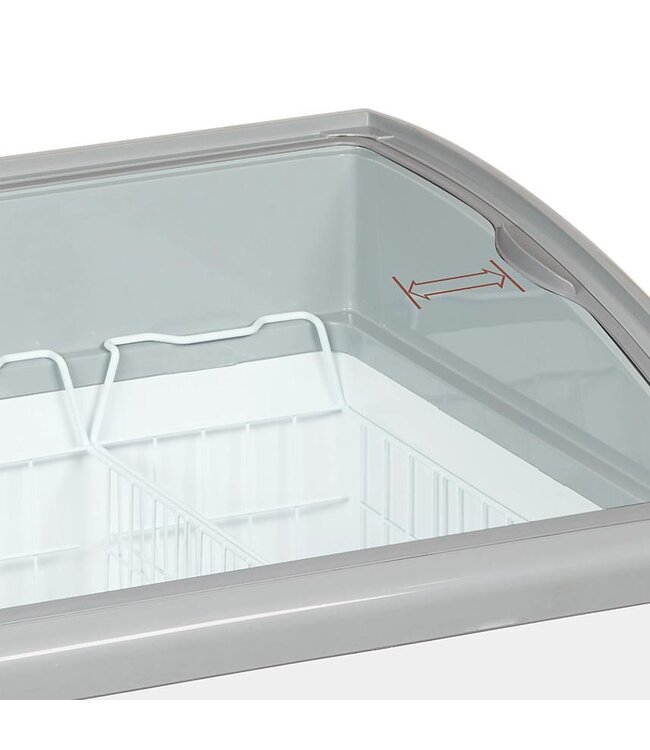 Vrieskist NIC201SCEB | 185L | -24 tot -14 graden | Glazen schuifdeksel