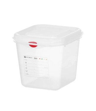 Hendi Voedseldoos | 1/6GN | 2,6L | HACCP | Incl. kleurclips | (H)150mm