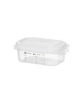 Hendi Voedseldoos | 1/9GN | 0,6L | HACCP | Incl. kleurclips | (H)65mm