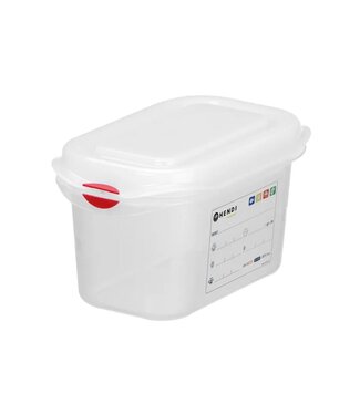 Hendi Voedseldoos | 1/9GN | 1L | HACCP | Incl. kleurclips | (H)100mm