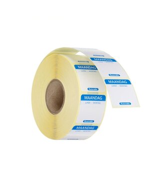 Hendi Horeca Dagstickers | Maandag | HACCP | Schrijfbaar | 1000 Stuks per rol
