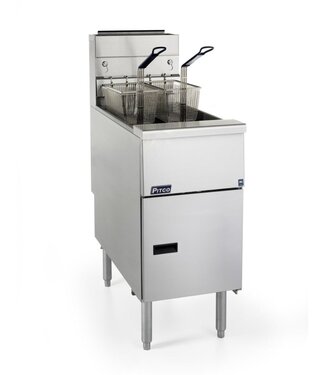 Pitco Pitco Friteuse SG14S Millivolt | Aardgas | 32kW | Olie 18-23kg | 60kg/u | (H)86,4x(B)39,7x(D)86,4cm