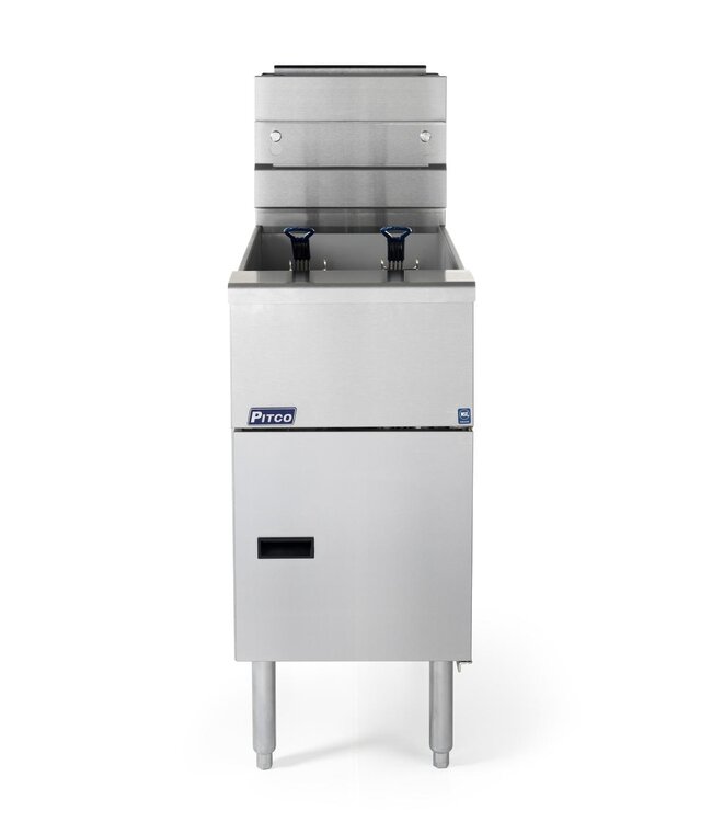 Pitco Friteuse SG14S Millivolt | Aardgas | 32kW | Olie 18-23kg | 60kg/u | (H)86,4x(B)39,7x(D)86,4cm