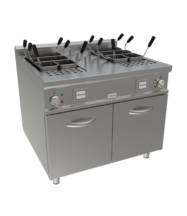 Pastakoker Lady Q 900 | 40+40L | 6x 1/3GN | Staand model | Elektrisch | 25,2kW