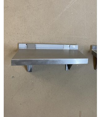 Occasion: RVS Wandplanken met 2 beugels | Breedte 35cm | Diepte 24,5cm | 2 Stuks