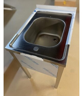 Bartscher Occasion: RVS Spoeltafel | Spoelbak 34x40x(H)25cm | (B)50x(D)70x(H)85/90cm