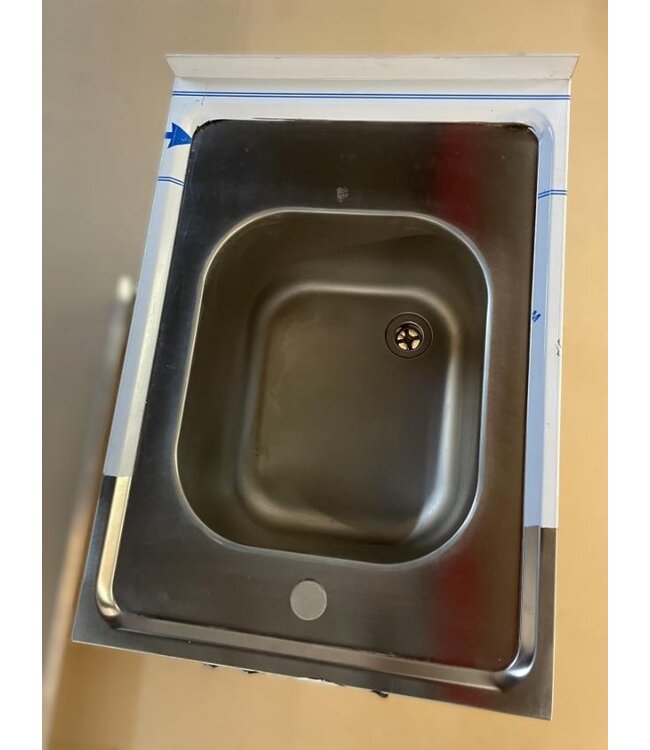 Occasion: RVS Spoeltafel | Spoelbak 34x40x(H)25cm | (B)50x(D)70x(H)85/90cm