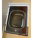 Occasion: RVS Spoeltafel | Spoelbak 34x40x(H)25cm | (B)50x(D)70x(H)85/90cm