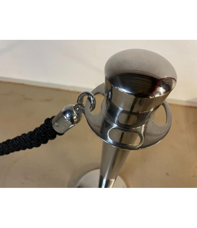 Occasion: Afzetpalen met koord | Zwart/chroom