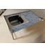 Occasion: RVS Aanvoertafel met spoelbak | Rechts van machine | (B)110x(D)70x(H)85cm
