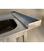 Occasion: RVS Aanvoertafel met spoelbak | Rechts van machine | (B)110x(D)70x(H)85cm