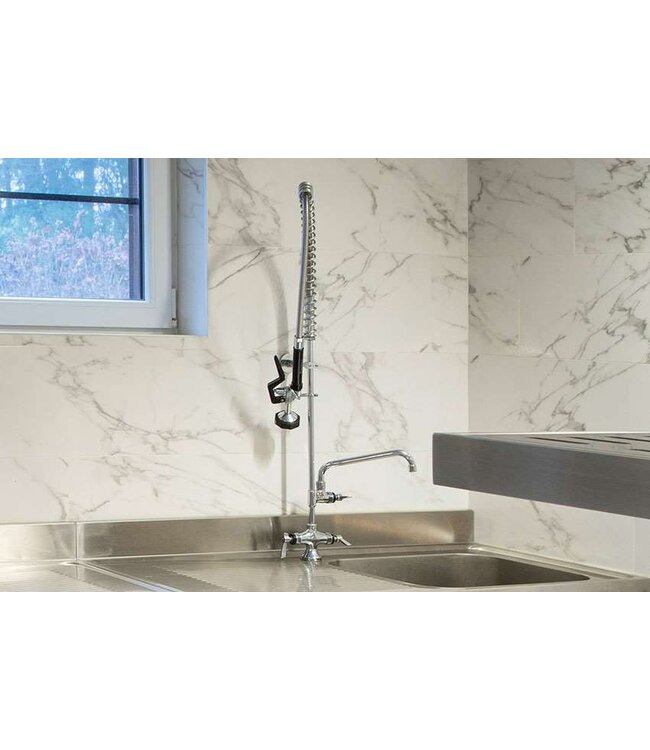 Voorspoeldouche | tafelmodel | enkelgats | met tussenkraan | 1/2" aansluiting