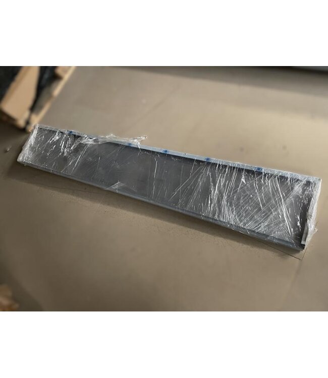 Occasion: Dubbele RVS wandplank | Heavy duty | Inclusief ophangbeugels en steunen | (B)180x(D)30x(H)66,6cm