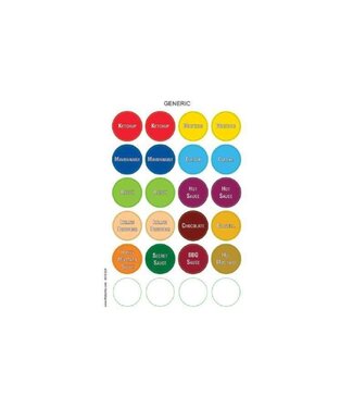 FIFO Gekleurde labels voor FIFO sausflessen | 24 Stuks