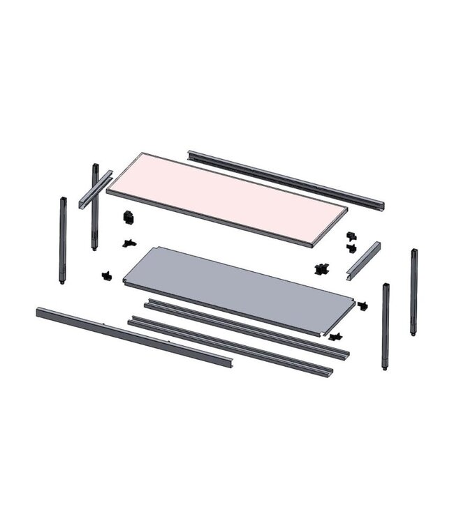 RVS Werktafel met onderschap | 100cm breed | 70cm diep | 88cm hoog