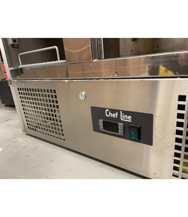 Occasion: Saladette Chef Line | 2 Deuren | 90cm breed | 70cm diep | Boven 2x 1/1GN + 1x 2/4GN