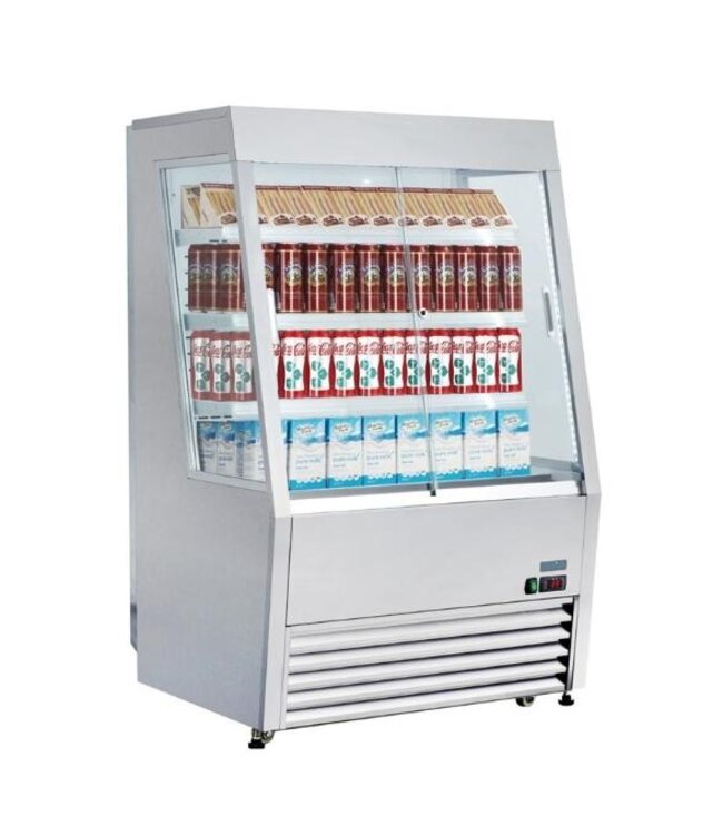 Staande koelvitrine | met schuifdeuren | (H)145x(B)91,8x(D)79,2