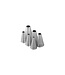 Spuitmondjes set rvs glad - 6 stuks