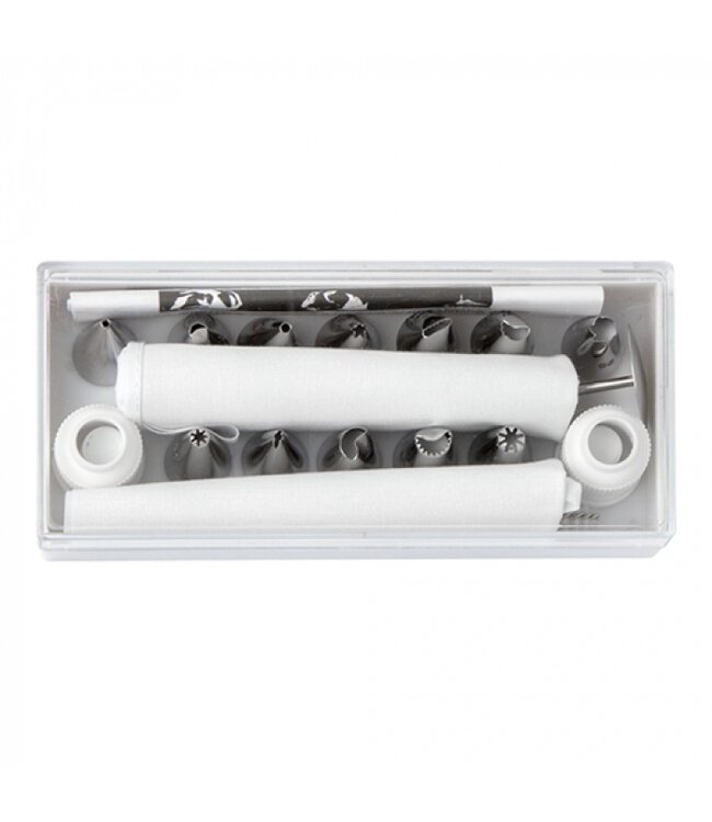 Sierspuitmondjes set roestvrijstaal 18 delig