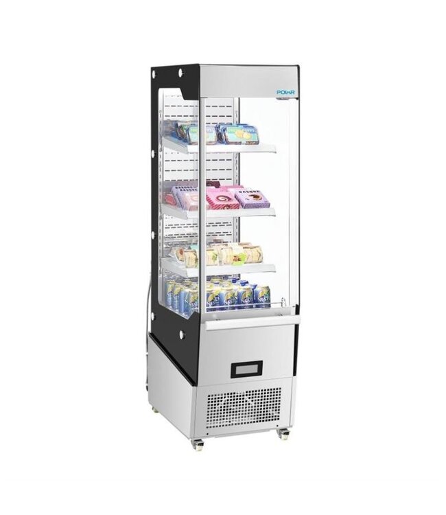 Displaykast gekoeld | 4 Etages | 220L | (H)179,1x(B)51,2x(D)83,8cm