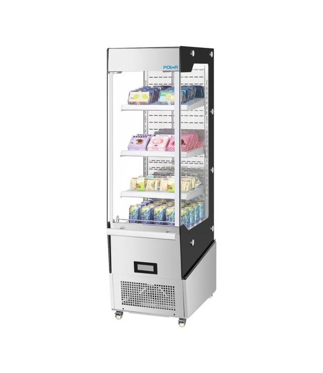 Displaykast gekoeld | 4 Etages | 220L | (H)179,1x(B)51,2x(D)83,8cm