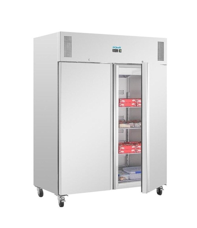 Vriezer Pro | Dubbeldeurs | 2/1GN | 1300L | (H)209x142x87,5cm