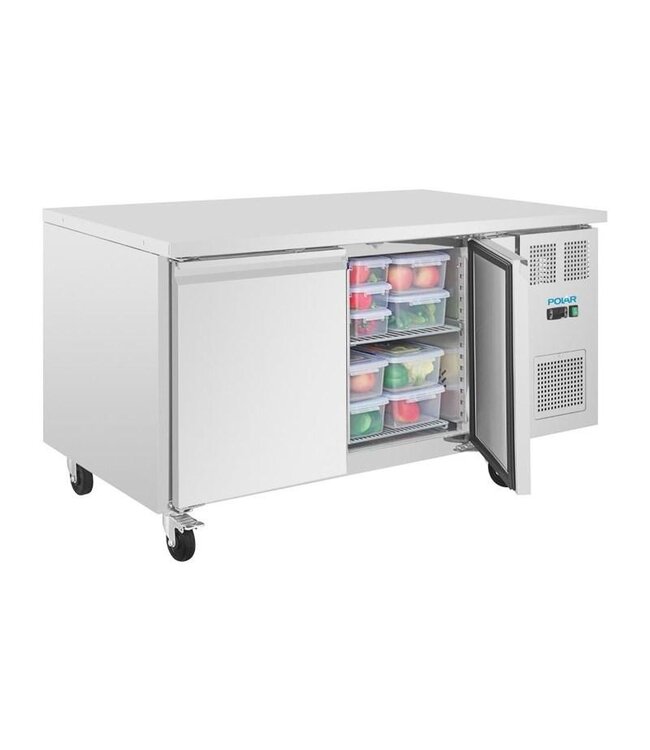 Koelwerkbank RVS | 2 Deurs | 60x40cm | 427L | (H)86x(B)151x(D)80cm