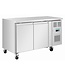 Polar Koelwerkbank RVS | 2 Deurs | 260L | (H)86x(B)136x(D)60cm