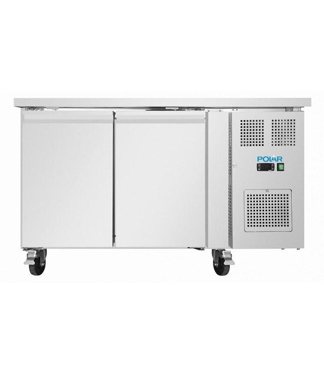 Koelwerkbank RVS | 2 Deurs | 260L | (H)86x(B)136x(D)60cm