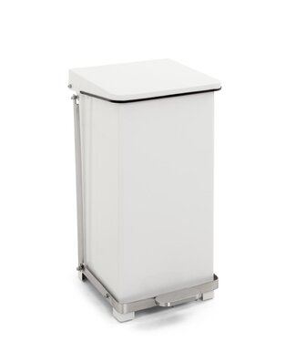 Industriële pedaalemmer - 45 Liter - Wit staal of Mat RVS